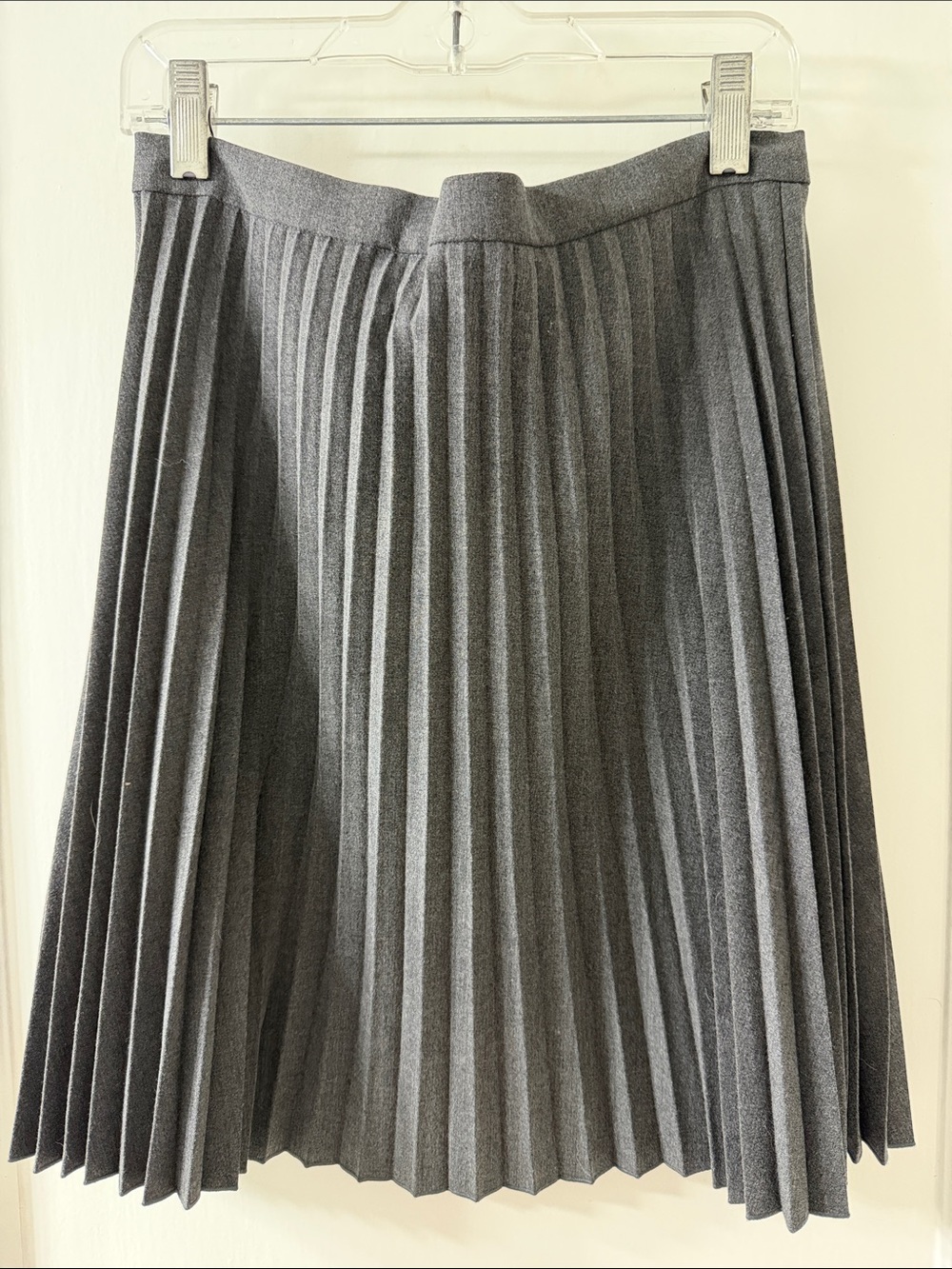 J. Crew Charcoal Grey Pleated Mini Skirt